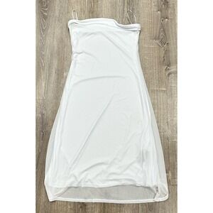 SOLY HUX Dress Women's XL White Strapless Midi Tube Top‎ Sleeveless Fitted Dress